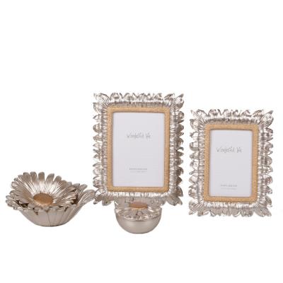 Resin flower photo frame