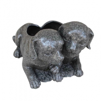 Garden Twins dogs Flowerpot