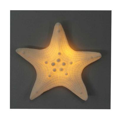 Sea Star Design in MDF Wood Wall Art Led Lights
