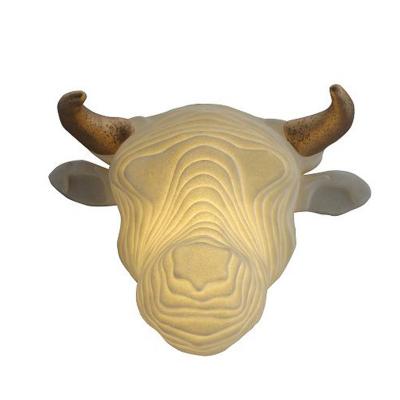 Geometry Cow Head Sandstone Wall Décor LED Light