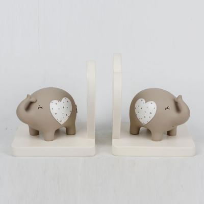 Elephant Bookend with Heart Design