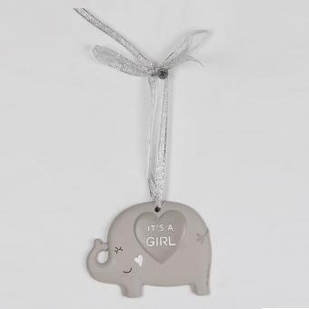 Hanging Elephant Poly Resin Ornament